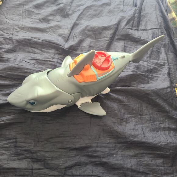 Large 16 1/2" Imaginex Mega Bite Shark Action Figures 2019 Mattel - Picture 1 of 5